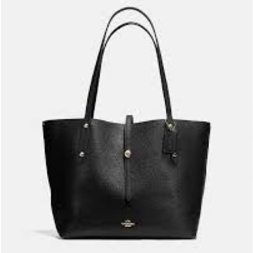 COACH Market Tote Polished Pebble Leather